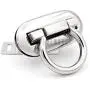 CRAFTMEMORE 2 Pack Metal Turn Lock Oval Craft Case Clasp Flip Lock Bag Purse Making Supplies (Large 1-5/8'', Silver)