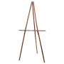 CONDA 66“ Wooden Tripod Display Floor Easel & Artist Easel, Adjustable Tray Chain Pine Brown Wood