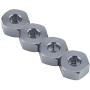 RC Car Hex Hub Adapter, 4 Pcs Aluminium Alloy 6mm to 12mm Wheel Hex Hub Adapter for WPL 1634 RC Truck RC Spare Part Accessory (Titanium Gray)