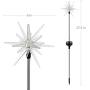 Exhart Solar Star Garden Light Stake – Crystal Star Metal Garden Stake w/Solar Panel, Acrylic Outdoor Crystal Décor, Garden Décor, Crystal Star Stake – Led Accent Lights for Yard/Garden/Patio 6 x 6 x