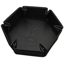 Forged Dice Co. Dice Tray Portable Folding Dice Rolling Tray for use as DND Dice Tray D&D Dice Tray or Dice Game 6.5 Inch Quiets Rolling Metal Dice - Stronger Snaps Hold Tighter Than Other Dice Trays