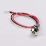 FICBOX 5pcs LED Indicator Light 6mm 12V Waterproof Metal Signal Lamp Warning Lights for Pilot Dash Truck Boat (Green)