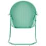 Crosley Furniture KO10004AQ Griffith 3-Piece Retro Metal Outdoor Seating Set with 2 Chairs and Side Table, Aqua