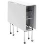 Studio Designs Sew Ready Mobile Height Adjustable Hobby and Craft Cutting Table with Drawers in Silver/White (13374)