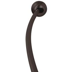 Zenna Home NeverRust Rustproof Aluminum Tension Mount Curved Shower Rod, Bronze