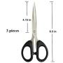 6 inch Scissors Comfort-Grip Handles Small Sewing Scissor,Sharp Office Pointed Scissors 6-pack 5'' Black Perfect for Cutting Paper