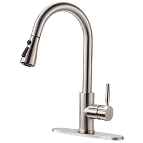 Kitchen Faucet, Kitchen Sink Faucet, Sink Faucet, Pull-Down Kitchen Faucets, Bar Kitchen Faucet, Brushed Nickel, Stainless Steel, RULIA PB1020 Kitchen Faucet, Kitchen Sink Faucet, Sink Faucet, Pull-Down Kitchen Faucets, Bar Kitchen Faucet, Brushed Nickel, Stainless Steel, RULIA PB1020
