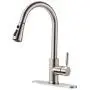 Kitchen Faucet, Kitchen Sink Faucet, Sink Faucet, Pull-Down Kitchen Faucets, Bar Kitchen Faucet, Brushed Nickel, Stainless Steel, RULIA PB1020