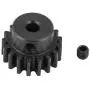Dilwe RC Motor Gear, Steel Metal Motor Pinion Gear 17T 0.8 Module for HIMOTO E10MTL/E10MT/E10BP 1/10 RC Car Part(Black)