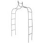 Kinbor Metal Arch Trellis Black Metal Arbor Garden Arbors and Arches for Climbing Plants