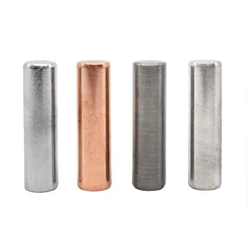 4pc Metal Cylinder Set - Aluminum, Zinc, Copper & Steel - 1.5'' x 0.4'' - for Density Investigation, Specific Gravity & Specific Heat Experiments - Eisco Labs 4pc Metal Cylinder Set - Aluminum, Zinc, Copper & Steel - 1.5'' x 0.4'' - for Density Investigation, Specific Gravity & Specific Heat Experiments - Eisco Labs