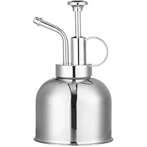 Ovida 10oz/300ml Metal Watering Can, Plant Spray Bottle, Stainless Steel Watering Pot, Outdoor Indoor Gardening Plant Water Can with Top Pump(Silver) Ovida 10oz/300ml Metal Watering Can, Plant Spray Bottle, Stainless Steel Watering Pot, Outdoor Indoor Gardening Plant Water Can with Top Pump(Silver)