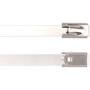 Amariver 100 Pieces 304 Stainless Steel Zip Ties Cable Ties Multi Functional Cable Straps Locking Metal Zips Ties for Cables and Wires