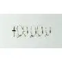 Silver Earring Findings Parts Pure 4 Microns Plated Lever Back Flower Leverback 20 x 10 mm Sterling For Fine Jewelry Making Designers Flower 3 Pairs (6)
