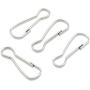 304 Stainless Steel Spring Hooks,FDXGYH 100pcs 25mm/1inch Metal Spring Lanyard Hook for Purse Zipper Pull/DIY Jewelry Basics Lanyard/ID Card Key Chain Clip Parts/Photographic Cloth ect