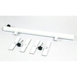 Patio Umbrella Holder | Outdoor Umbrella Base and Mount | Attaches to Railing Maximizing Patio Space and Shade (White)