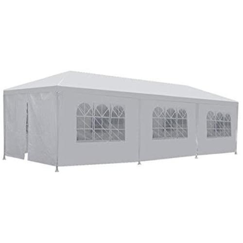 10x30 White Outdoor Gazebo Canopy Wedding Party Tent 8 Removable Walls -8