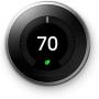 Google Nest Learning Thermostat - Programmable Smart Thermostat for Home - 3rd Generation Nest Thermostat - Works with Alexa - Stainless Steel