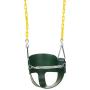 Eastern Jungle Gym Heavy-Duty High Back Half Bucket Toddler Swing Seat with Coated Swing Chains and Safety Strap
