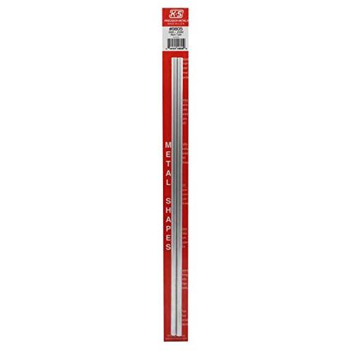 K&S Precision Metals 9805 Round Aluminum Tube, 6mm O.D. X .45mm Wall Thickness X 300mm Long, 2 Pieces per Pack, Made in The USA
