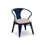 Delta Children Bistro Kids Play Table with 2-Piece Chair Set | Navy with Driftwood | Ideal for Arts & Crafts, Snack Time, Homeschooling, Homework & More