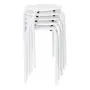 Norwood Commercial Furniture White Stacking Stool Set - Stackable Nesting Stools/Chairs for Kids and Adults - Flexible Seating for Home, Office, Classrooms - Plastic/Metal 17.75'' (Pack of 5) Norwood Commercial Furniture White Stacking Stool Set - Stackable Nesting Stools/Chairs for Kids and Adults - Flexible Seating for Home, Office, Classrooms - Plastic/Metal 17.75'' (Pack of 5)