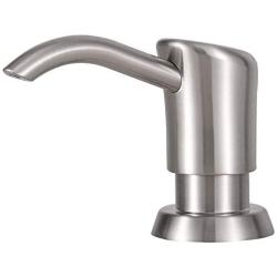 GAGALIFE Built in Sink Soap Dispenser or Lotion Dispenser for Kitchen Sink, Brushed Nickel ABS Pump Head, with 13 Ounce Large PET Soap Bottle