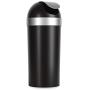 Umbra Venti 16.5-Gallon Swing Top Kitchen Trash Can – Large, 35-inch Tall Garbage Can for Indoor, Outdoor or Commercial Use, Black/Nickel