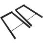 Tengchang 28 Tall Metal Dinning Table Leg Cast Iron Desk Legs, Industrial style Trapezoid Furniture Legs, Set of 2
