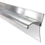 Chrome Framed Shower Door Replacement Bottom Deflector with Vinyl Sweep and Pre-applied Mounting Tape - 30'' Long