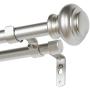 Elegant Window Treatment Double Curtain Rods, 3/4 - Inch Diamter, 48 - Inch to 84 - Inch, Nickel - Metal Rod and Hardware with Resin Finials