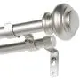 Elegant Window Treatment Double Curtain Rods, 3/4 - Inch Diamter, 48 - Inch to 84 - Inch, Nickel - Metal Rod and Hardware with Resin Finials