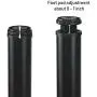 QLLY 28 inch Adjustable Metal Desk Legs, Office Table Furniture Leg Set, Set of 4 (Black)