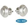 Elegant Window Treatment Double Curtain Rods, 3/4 - Inch Diamter, 48 - Inch to 84 - Inch, Nickel - Metal Rod and Hardware with Resin Finials
