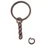 yueton Pack of 100 25mm/0.98'' Metal Split Key Ring with Chain (Copper) yueton Pack of 100 25mm/0.98'' Metal Split Key Ring with Chain (Copper)