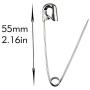 Waycreat Large Safety Pins 55mm/ 2.2 inch 150 Pieces