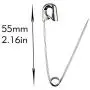 Waycreat Large Safety Pins 55mm/ 2.2 inch 150 Pieces