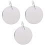 Fityle 925 Sterling Silver Blanks Round Circle Metal Coin Stamping Blank and Crafting Tags Pendants Charms Findings 6mm 8mm 10mm - 3 Pieces 6mm