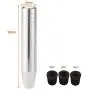 Lunsom Aluminum Alloy Shifter Knob Long Weighted Gear Stick Lever Shift Head Car Metal Shifting Handle with Adapters Fit Most Automatic Manual Transmission Vehicle (Silver)