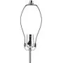 Canomo Silver Finish Make-A-Lamp Kit 3-Way with 8 Inch Harp, 2 Pieces 12'' Lamp Pipe, and All Parts Needed and Instructions for DIY Lamp Design or Repair