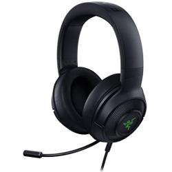 Razer Kraken X USB Ultralight Gaming Headset: 7.1 Surround Sound - Lightweight Frame - Green Logo Lighting - Integrated Audio Controls - Bendable Cardioid Microphone - For PC - Classic Black