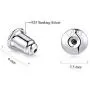 3 Pairs Earring Backs 925 Sterling Silver Hypoallergenic Backings for Stud Posts Back Replacement (White Gold) 3 Pairs Earring Backs 925 Sterling Silver Hypoallergenic Backings for Stud Posts Back Replacement (White Gold)