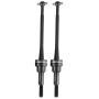 RC Car Drive Shaft, 2pcs Front Universal Drive Shaft Metal Transmission Shaft for WLtoys 1/12 12423 Remote Control Car Accessory(Black0090BL)