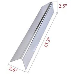 GasSaf L15.3 Flavorizer Bar Replacement for Weber 7636, Spirit 300 310 320 E310 E320 Series,Weber 46510001, 47513101 Gas Grill Front Controls (L15.3 x W2.6X T2.5inch)(5-Pack)