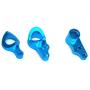 Ctzrzyt for 1:14 144001 RC Car Upgrade Parts Metal Steering Swing Arm Base C Rear Hub Seat Servo Pull Rod,Blue
