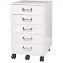 TOPSKY 5 Drawer Mobile Cabinet Fully Assembled Except Casters Built-in Handle (White) TOPSKY 5 Drawer Mobile Cabinet Fully Assembled Except Casters Built-in Handle (White)