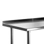 Stainless Steel Table for Prep & Work 24 x 48 Inches, NSF Commercial Heavy Duty Table with Undershelf and Backsplash for Restaurant, Home and Hotel