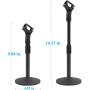 Desktop Microphone Stand, Upgraded Adjustable Table Mic Stand with Non-Slip Metal Base for Blue Yeti Snowball Spark & Other Microphone