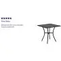 Flash Furniture Commercial Grade 28'' Square Black Indoor-Outdoor Steel Patio Table Flash Furniture Commercial Grade 28'' Square Black Indoor-Outdoor Steel Patio Table