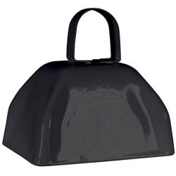 Metal Cowbells with Handles 3 inch Novelty Noise Maker - 12 Pack (Black)